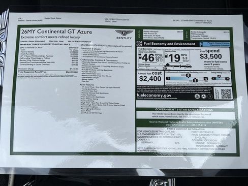 New 2026 Bentley Continental GT AWD/4WD image 33