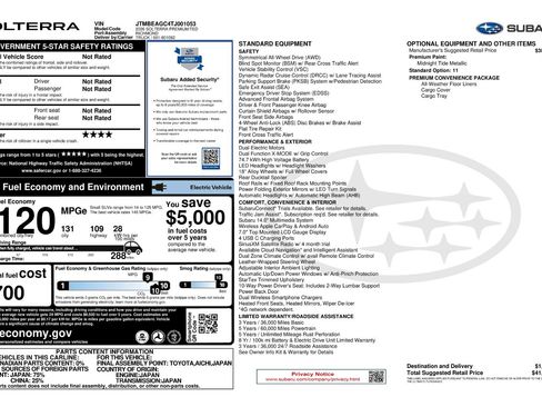 New 2026 Subaru Solterra Premium AWD/4WD image 11