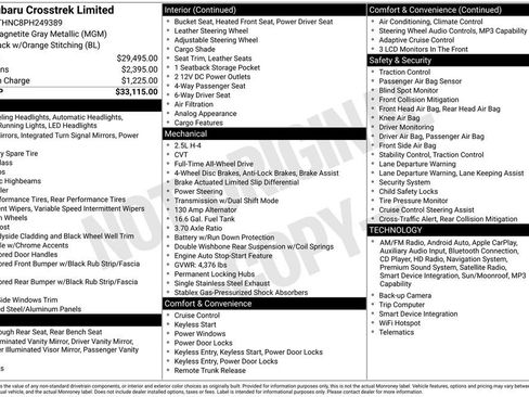 Certified 2023 Subaru Crosstrek 2.5i Limited AWD/4WD image 55