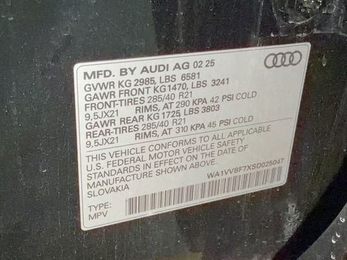Certified 2025 Audi Q7 3.0T Prestige w/ Prestige Package AWD/4WD image 31