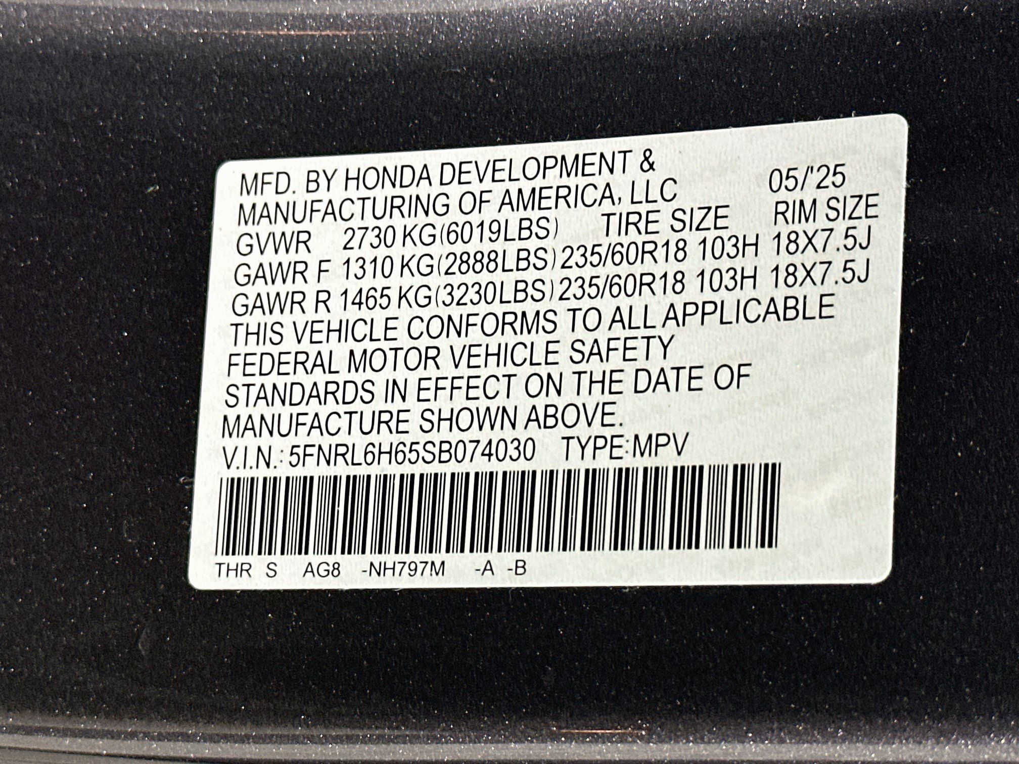 Used 2025 Honda Odyssey EX-L image 12