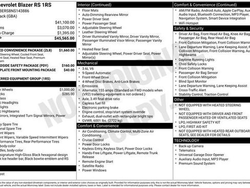 Used 2022 Chevrolet Blazer RS w/ Enhanced Convenience Package image 11