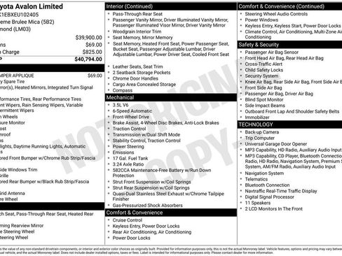 Used 2014 Toyota Avalon Limited FWD image 35