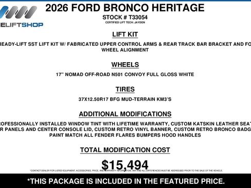 Used 2026 Ford Bronco Heritage Edition AWD/4WD image 2