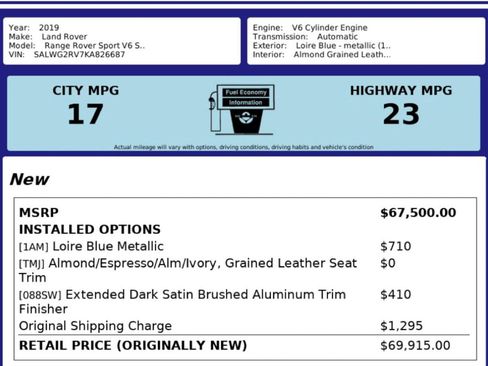 Used 2019 Land Rover Range Rover Sport SE image 3