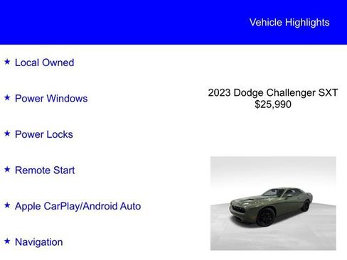 Used 2023 Dodge Challenger SXT RWD image 2