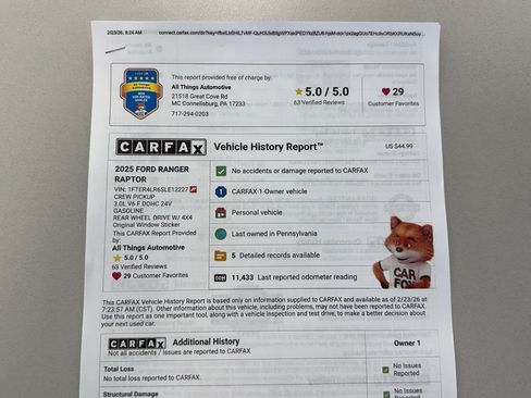 Used 2025 Ford Ranger Raptor image 46