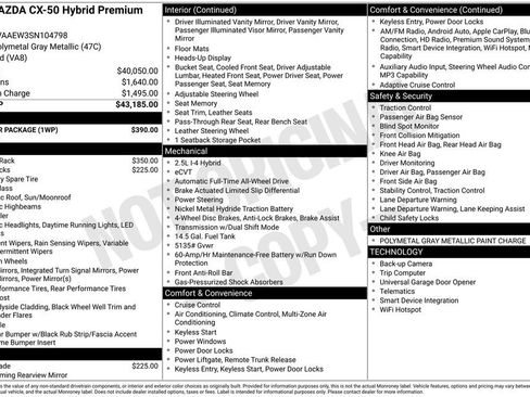 Used 2025 MAZDA CX-50 2.5 Hybrid w/ Weather Package image 15