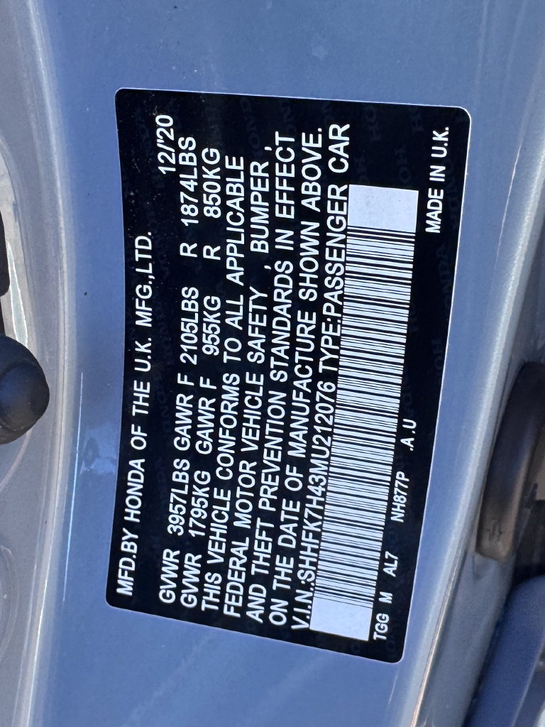 Used 2021 Honda Civic Sport image 34