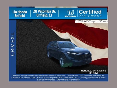 Certified 2024 Honda CR-V EX-L image 1