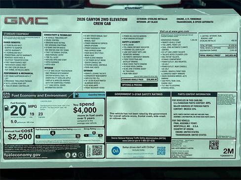 New 2026 GMC Canyon Elevation w/ Convenience Package image 21