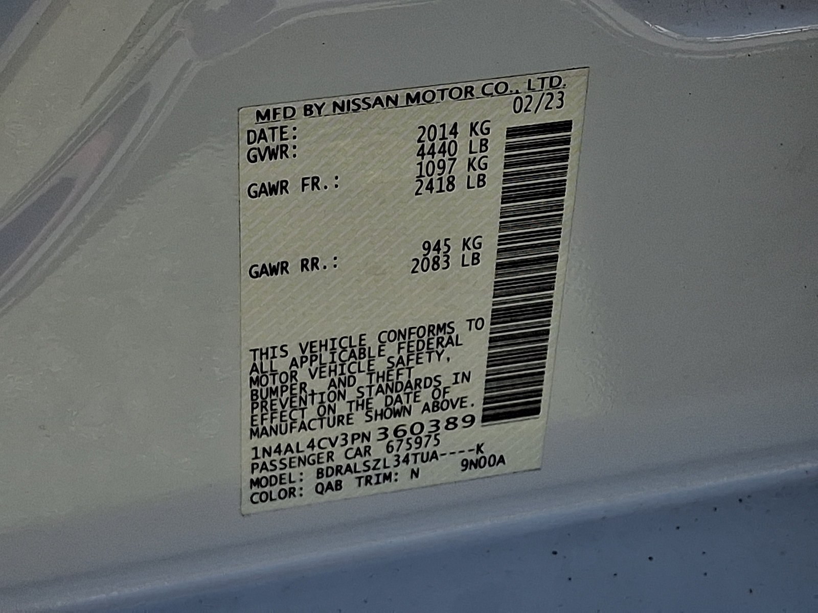 Used 2023 Nissan Altima 2.0 SR FWD image 28
