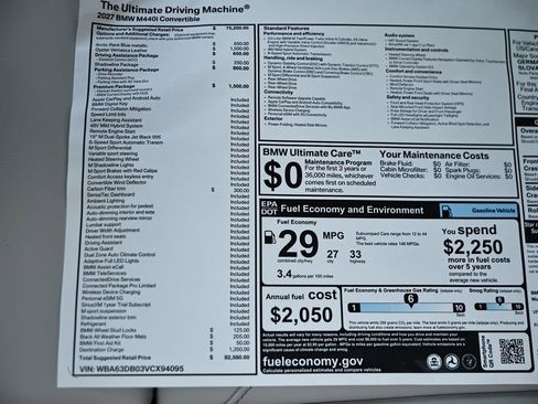 New 2027 BMW M440i Convertible w/ Premium Package RWD image 26