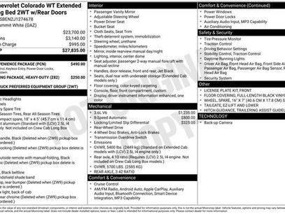 Used 2018 Chevrolet Colorado W/T w/ WT Convenience Package