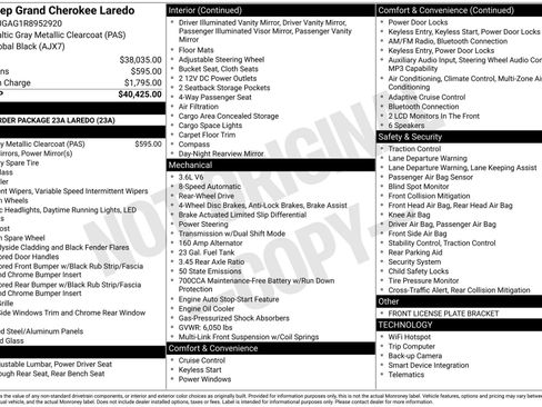 Used 2024 Jeep Grand Cherokee Laredo RWD image 46