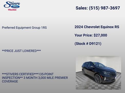 Used 2024 Chevrolet Equinox RS AWD/4WD image 8