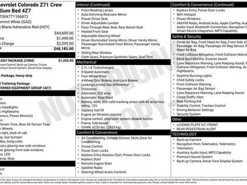 New 2026 Chevrolet Colorado Z71 w/ Technology Package AWD/4WD image 23