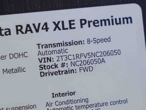 Used 2022 Toyota RAV4 XLE Premium FWD image 28