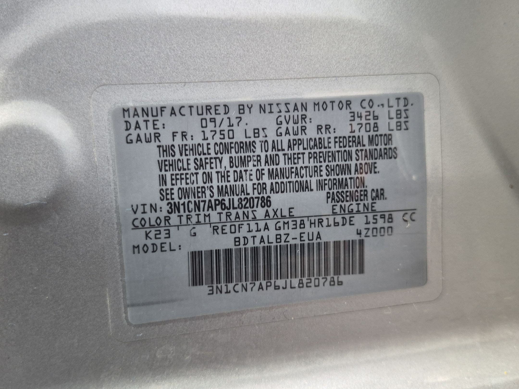 Used 2018 Nissan Versa SV FWD image 25