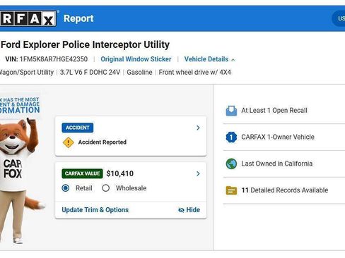 Used 2017 Ford Explorer 4WD Police Interceptor image 3