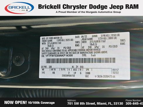 Used 2022 Ford F150 Lariat w/ Trailer Tow Package image 32