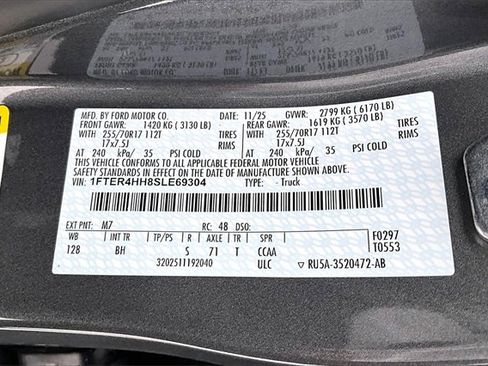 New 2025 Ford Ranger XLT w/ Equipment Group 301A High image 8