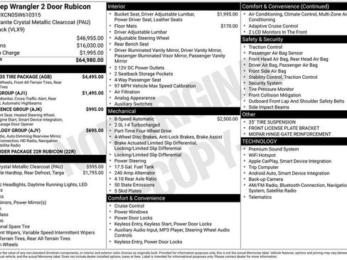 New 2025 Jeep Wrangler Rubicon w/ Xtreme 35 Tire Package AWD/4WD image 3