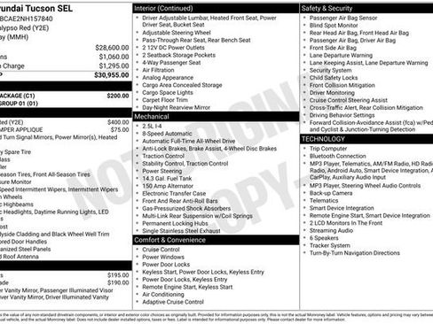 Used 2022 Hyundai Tucson SEL w/ Cargo Package AWD/4WD image 33