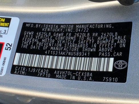 Used 2022 Toyota Camry SE w/ Audio Upgrade Package FWD image 34