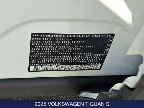 New 2025 Volkswagen Tiguan S image 14