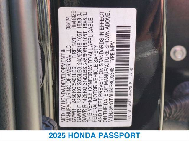 Certified 2025 Honda Passport TrailSport image 27