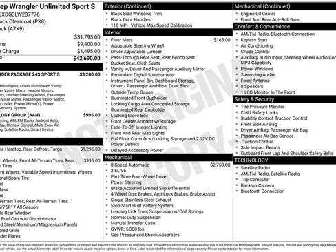 Used 2020 Jeep Wrangler Unlimited Sport S AWD/4WD image 5