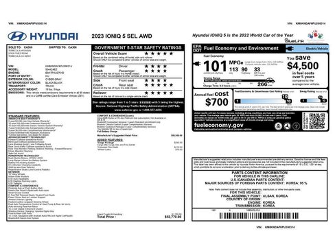 Used 2023 Hyundai Ioniq 5 SEL w/ Cargo Package AWD/4WD image 2