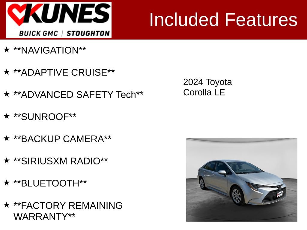 Used 2024 Toyota Corolla LE FWD image 2