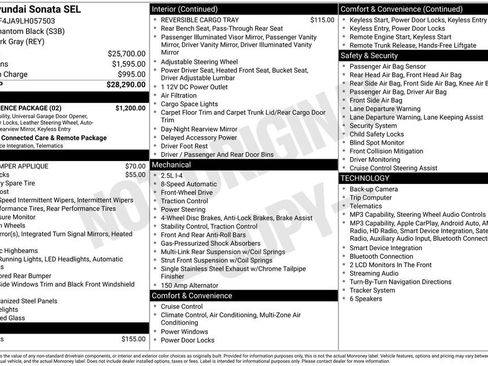 Used 2020 Hyundai Sonata SEL w/ Convenience Package FWD image 3
