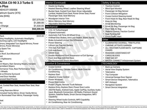 New 2026 MAZDA CX-90 3.3 Turbo S w/ Premium Plus image 35