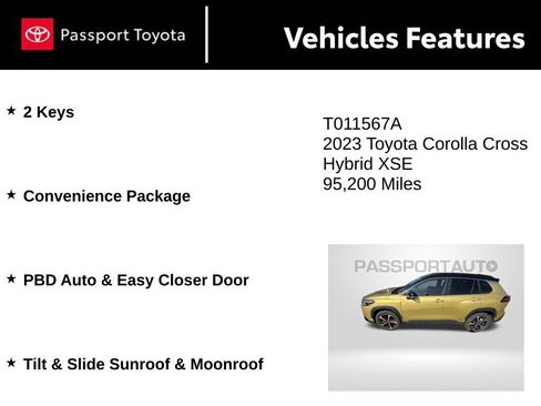 Used 2023 Toyota Corolla Cross AWD Hybrid w/ Convenience Package image 10