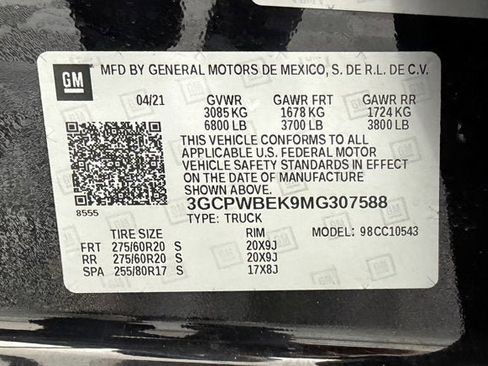 Used 2021 Chevrolet Silverado 1500 Custom w/ Safety Confidence Package RWD image 13