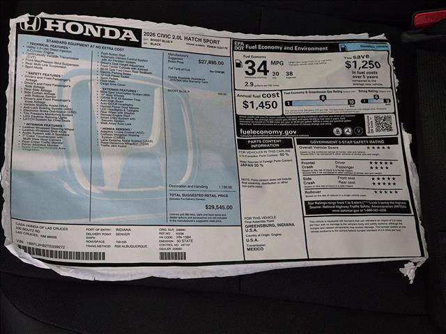 New 2026 Honda Civic Sport image 17