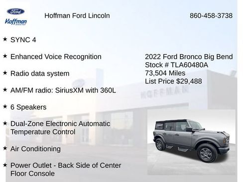 Certified 2022 Ford Bronco Big Bend AWD/4WD image 18