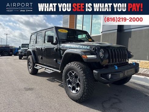Used 2022 Jeep Wrangler Unlimited Rubicon 4xe w/ Steel Bumper Group AWD/4WD image 1