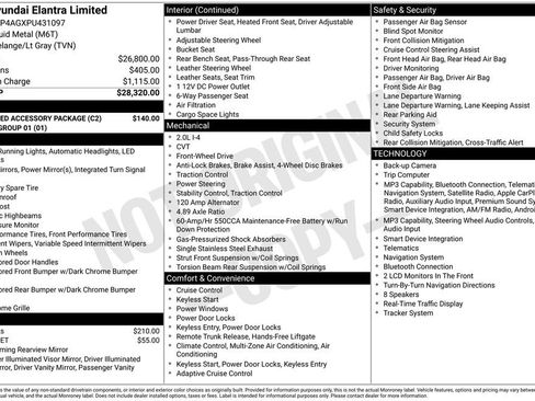 Used 2023 Hyundai Elantra Limited w/ Preferred Accessory Package FWD image 9