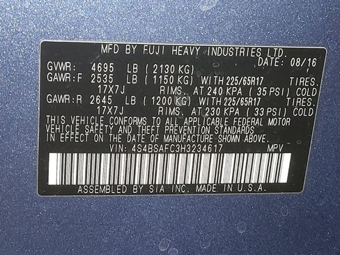 Used 2017 Subaru Outback 2.5i Premium image 33