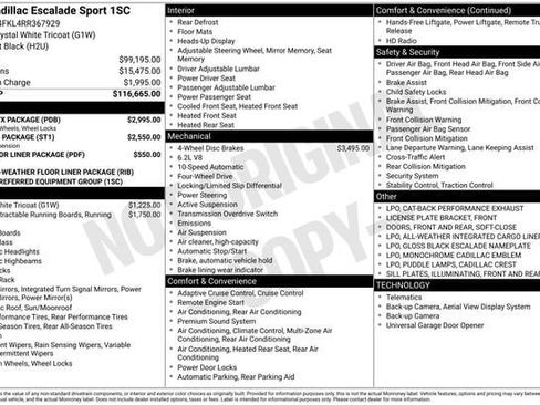 Certified 2024 Cadillac Escalade Sport w/ LPO, ONYX Package AWD/4WD image 37