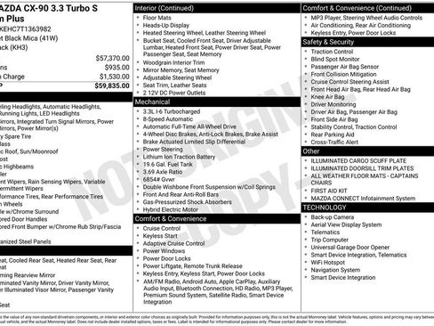 New 2026 MAZDA CX-90 3.3 Turbo S w/ Premium Plus AWD/4WD image 6