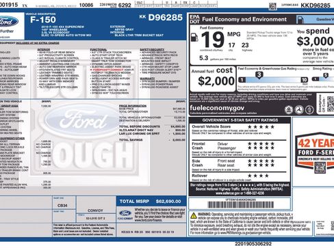 Used 2019 Ford F150 Lariat w/ Equipment Group 502A Luxury image 31