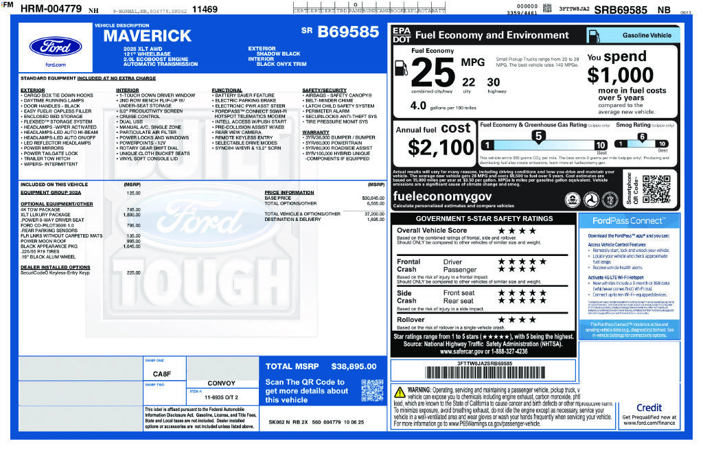 Used 2025 Ford Maverick XLT w/ XLT Luxury Package AWD/4WD image 13