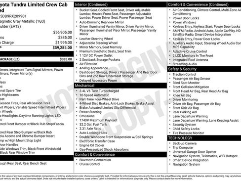 Used 2024 Toyota Tundra Limited w/ Power Package AWD/4WD image 33