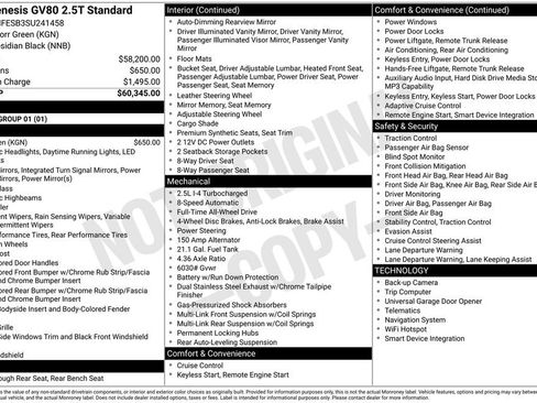 Used 2025 Genesis GV80 2.5T Standard image 30