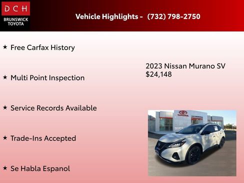 Used 2023 Nissan Murano SV w/ SV Midnight Edition Package image 4